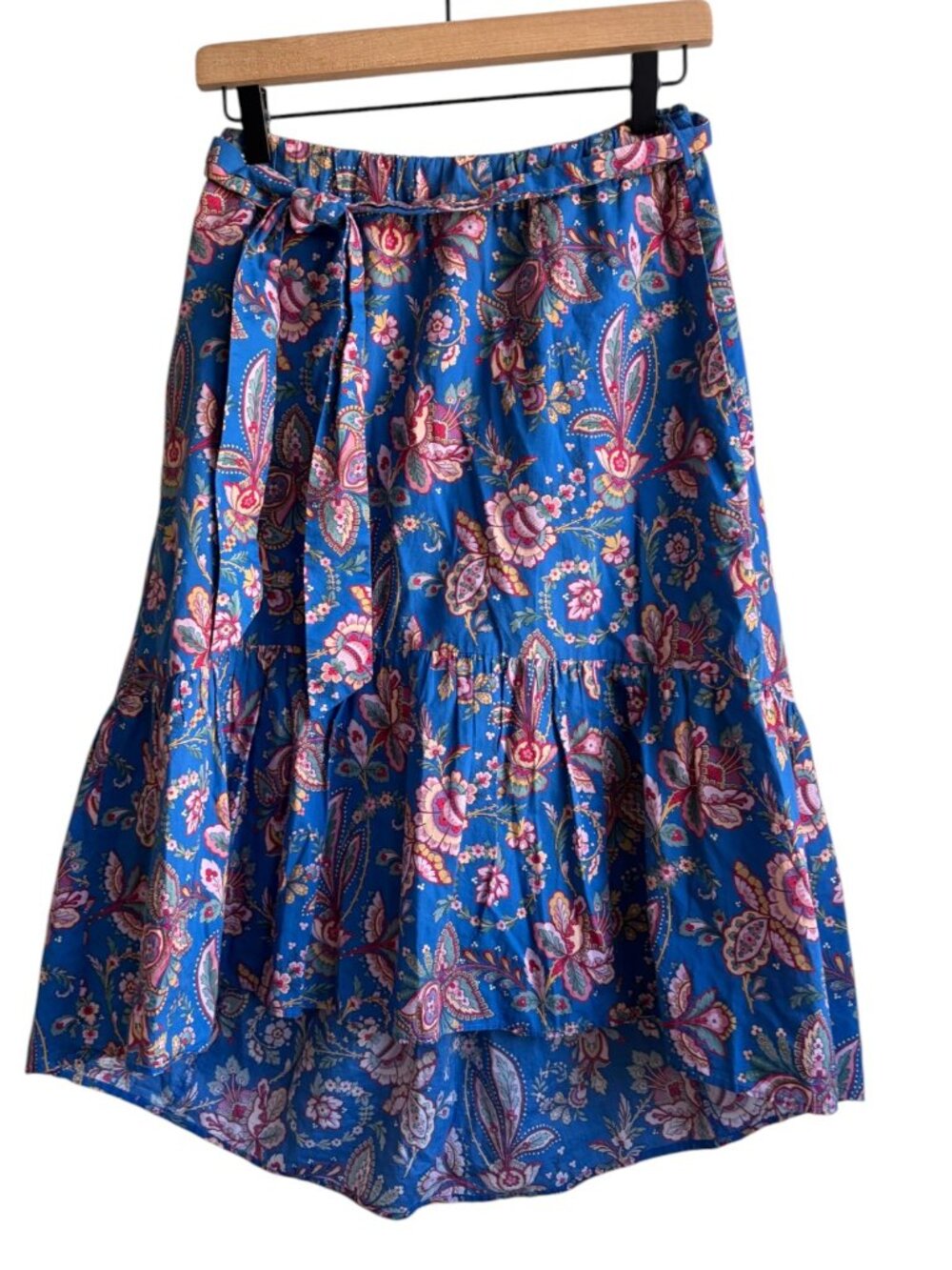 J.Crew Liberty Skirt Pull-on Midi Skirt in Liberty Floral Belle Blue Size 6 - Picture 2 of 5